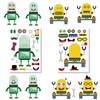 Qpout 24 Sheets Make a Robot Sticker and 10 Sheets
