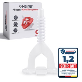 Hainer® Premium Tile Levelling System 1 mm Set - 200-Piece Tile Laying Aid Set, Tile Tool for Professional Results (200 x Thread Tabs 1 mm)