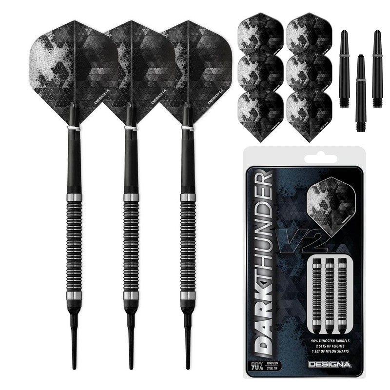 DESIGNA Dark Thunder V2 Soft Tip Tungsten Darts