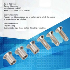 3 Piece Screw Set, 10.5 Inch X 1/4 Inch Nab Hub Tape Reel to Reel Tape Recorder Screw Set Universal Hardware Screw Set