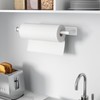 Paper Towel Holder - Self-Adhesive or Drilling, White Wall Mounted