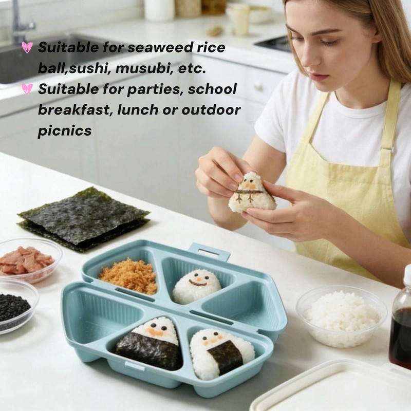 6 in 1 Triangular Onigiri Moulds, DIY Rice Ball Mould