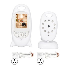 Video Baby Monitor 2in LCD Screen 2 Way Conversation 8 Different Lullabies Portable Baby Camera Monitor 100‑240V UK Plug 100‑240V