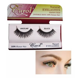 Carol Pestaña Postiza Tira Invisible Cabello Humano Angeline
