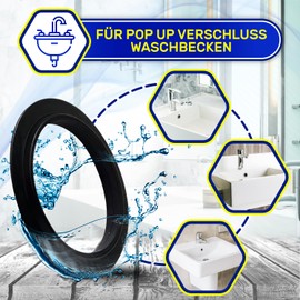 Pack of 3 seal for pop-up drain fittings, sinks. MONTERAL