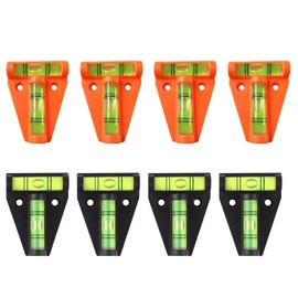 8 Pieces T-Shaped Level, Mini Level, Rv Gadget, Rv Level, Portable Level (Black, Orange)