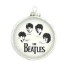kat + annie Ornament The Beatles Drum, Silver and White