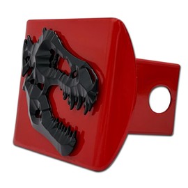 Elektroplate Metalhead T-Rex All Metal Red Hitch Cover for Trucks and SUVs | Fits Standard 2" Trailer Hitch Receivers | Premium Weatherproof
