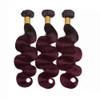 muaowig Burgundy Human Hair Bundles Body Wave Brazilian Remy Hair