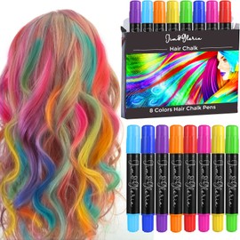 Jim&Gloria Dustless Hair Chalk Gifts for Girls Makeup Kit, Gift for Teen Girl Trendy Stuff, Kids, Teenage Tweens Teenager Temporary and Washable Color Dye Markers Age 7 8 9 10 11 12 13 14 Year Old Toy