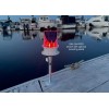 PilotLights.net Marine Solar Warning Light - PRO RED LED Marine