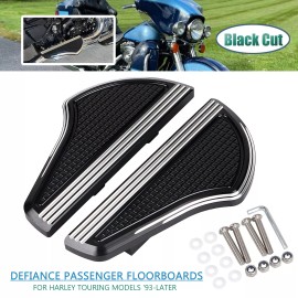 Unbranded Defiance Rear Passenger Footpegs Floorboards Pedal For Harley Street Road Glide