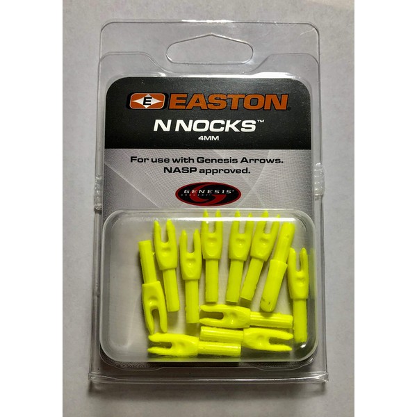 Easton Genesis N Archery Nocks (12 Pack), Yellow
