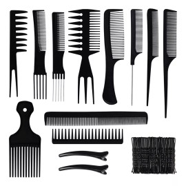 FIRSTPELLA Juego De Peines Para El Cabello Profesional De 14 Piezas Par