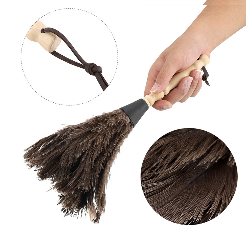 Mini Washable Reusable Ostrich Feather Duster for Books Keyboard Office