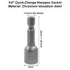 Cjueiom 2pcs 1/4" Quick-Change Hexagon Socket, 8mm Metric Nut Drivers