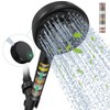 Filtered Shower Head with Handheld,Black