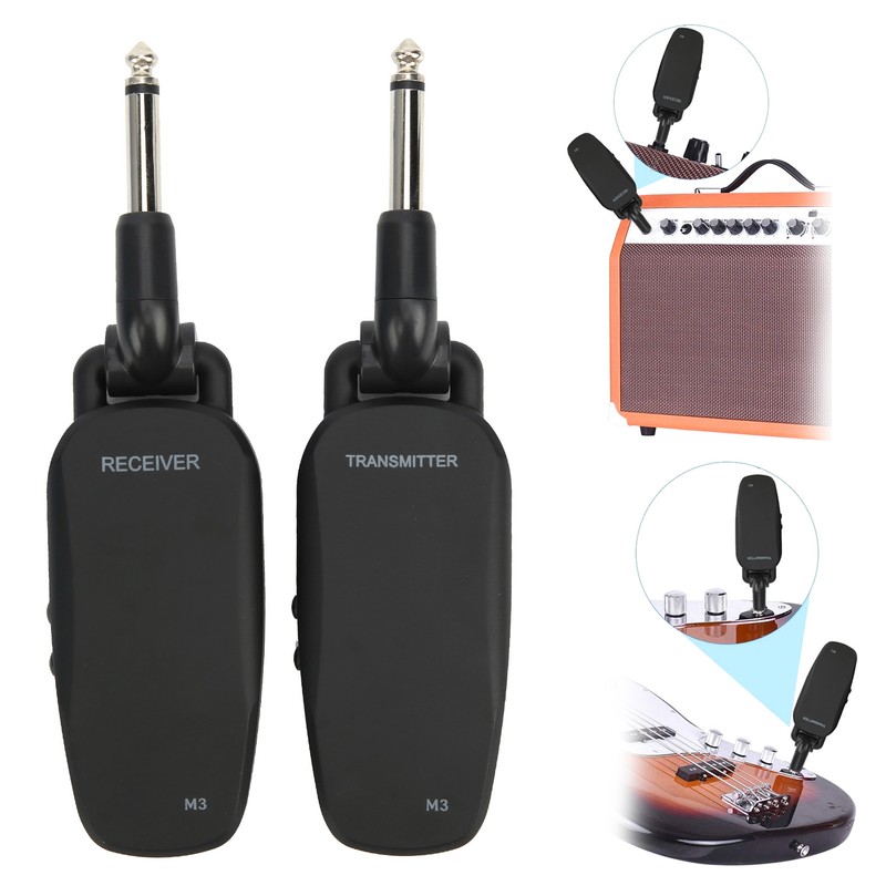 Wireless Guitar System Transmitter Receiver Electronic Bass Pickup Amplifier Accessories