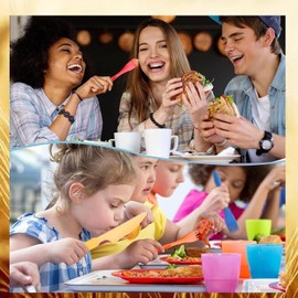 XTAIQD 4 Sets Travel Cutlery Set,Portable Camping Cutlery with Case Case Plastic Reusable Cutlery Set for Camping Travel Picnic Office School Lunch Box BBQ or Daily Use