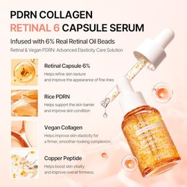 mixsoon PDRN Collagen Retinal 6 Capsule Serum - Sérum Reafirmante 30ml