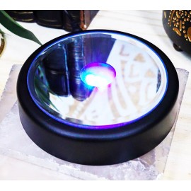 Ebros Colorful 4 LED Light Mirror Slim Base For Crystal Acrylic Glass Art 4"D