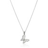 Dogeared Reminders- "Beautiful" Sterling Silver Butterfly Charm Necklace, 16"+2" Extender