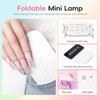 PEACECOLOR 50Pcs Poly Nail Gel Kit with U V Light