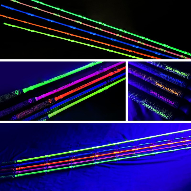 MASTER LOGIC Catfish Fishing Rod 8'Glow in The Dark Catfishing