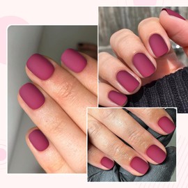 Lifextol 120PC Square Press on Nails Short Fake Nails Press ons Acrylic Nails Press on Nail for Women, 12 Size Matte Stick on Nail Petite Press on False Nail Tips Pack&5PC Sticky Tab