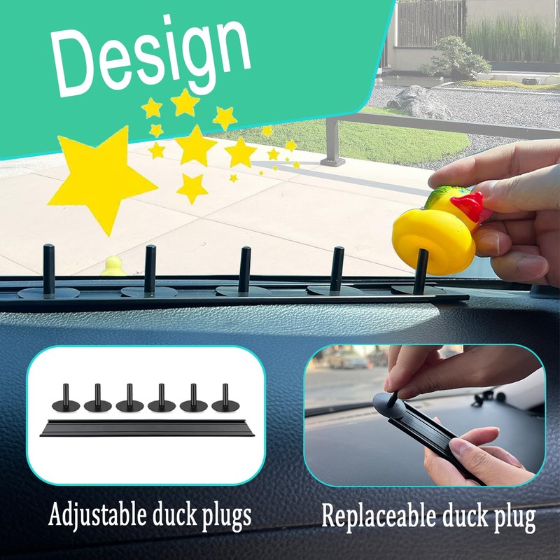 WLORYB Duck Holder for Jeep,Aluminum Slide Rail Duck Mount for