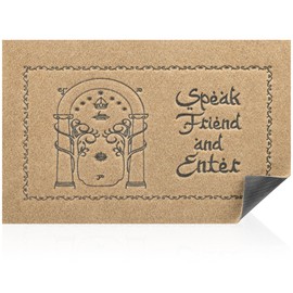 AAZZKANG Funny Large Welcome Mat Indoor Outdoor Anti Slip Doormat for Entrance Speak Friend and Enter Doormat Easy to Clean Entry Mats for Front Door 60x90cm