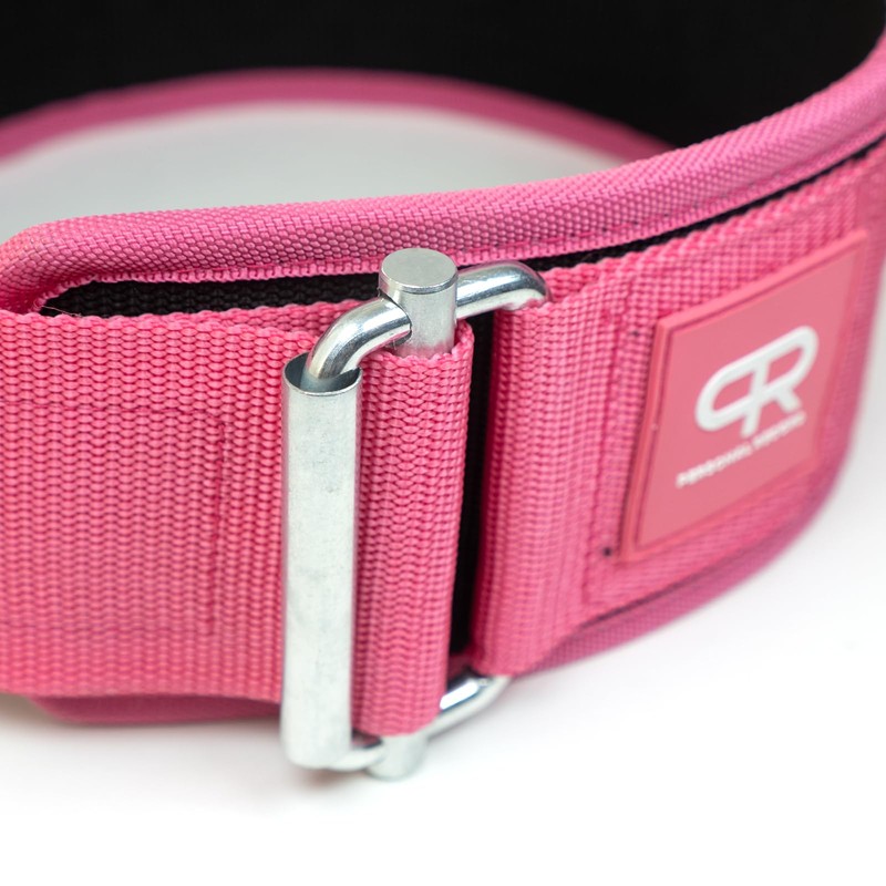 PR Personal Record Quick-Lock Hybrid Weightlifting Belt (Pink, Medium)