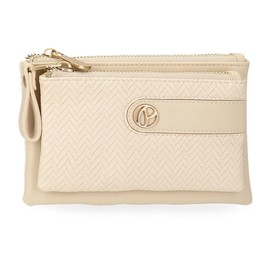 Pepe Jeans Sprig Purse Toiletry Bag Beige 17x9x2cm Faux Leather by Joumma Bags, Beige, One Size, Purse Toiletry Bag