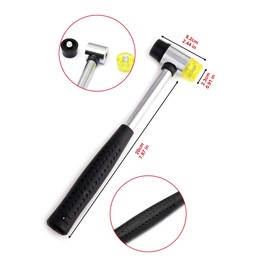 Rubatone Guitar Luthier Tool Kit, Guitar Frets Repairing Tool Kit with Fret Hammer, Guitar Nut File, Guitar String Cutter, Masking Tape, Acrylic Hook Knife Multifunctional.