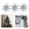SUNBEAUTY 30 cm Paper Star, Grey, Set of 3, Folding,