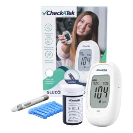 Glucómetro Digital Checkatek Gl582 Con 25 Tiras Y Estuche Color Blanco