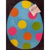 Unbranded TURQUOISE POLKA DOT FELT EGG ENVELOPE