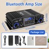 4 Channel Bluetooth 5.0 Stereo Amplifier 50Wx4 HiFi Power Amplifier,