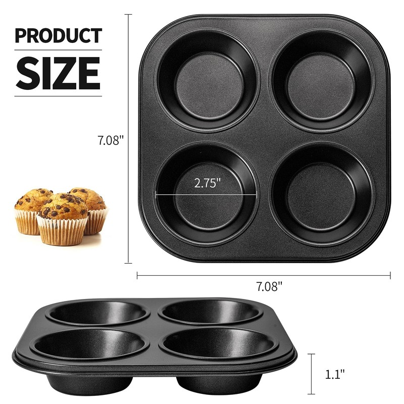 Yomvzake Air Fryer Muffin Pan, 2 Pack Cupcake Molds for