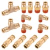 XaXmTee 14 Pcs 1/4" Brass DOT Air Line Fittings Kit