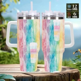 OEM  40oz Double Wall Vacuum Tumbler Blank Sublimation Cup for Skiing Winter Outdoor Water SupplyCapacity: 40oz, Color: White