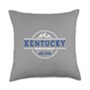 Vintage Kentucky Bluegrass State Throw Pillow