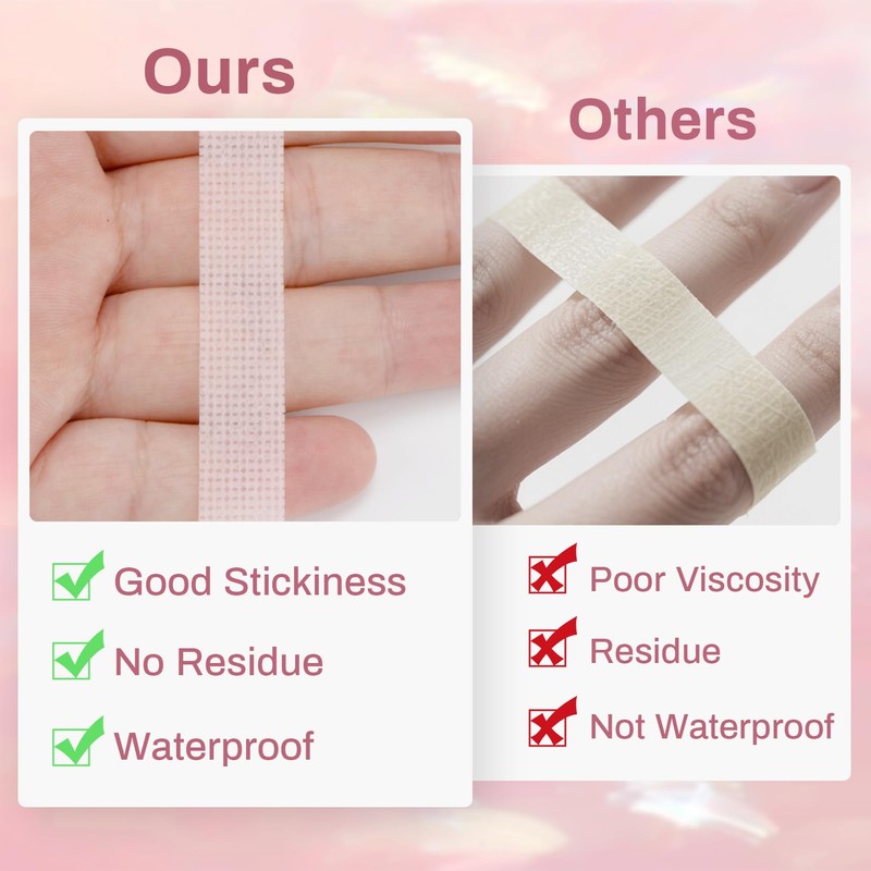 RAQEHO 8 Lash Tape for Eyelash Extensions - Adhesive Eyelash