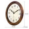Kesin Wall Clock Wood 14 Inch Silent Wall Clocks Large