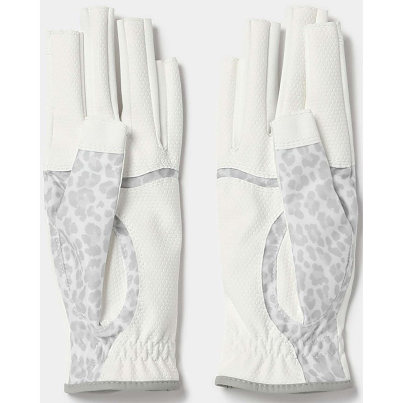 Viva Heart 01392860 Women's Golf Gloves, Two-Handed Print, grey leopard