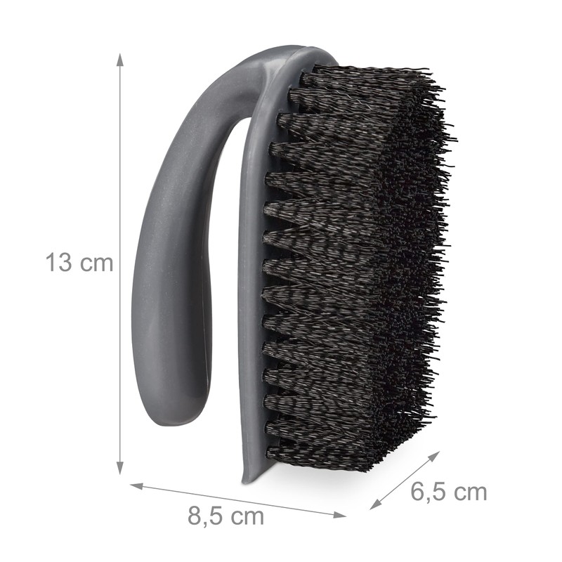 Relaxdays Scrubbing, Set of 6, Hard Bristles, with Handle, Cleaning,