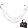 HINZIC Bow Pearl Purse Double Chain Handbag Straps, Pearl White