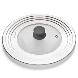 WishDirect Universal Lid for Pots and Pans - One Size Fits All 7 Inch to 12 Inch Pots Frying Pans Skillets Woks - Upgrated Heavy Duty Heat Resistant Silicone Knob