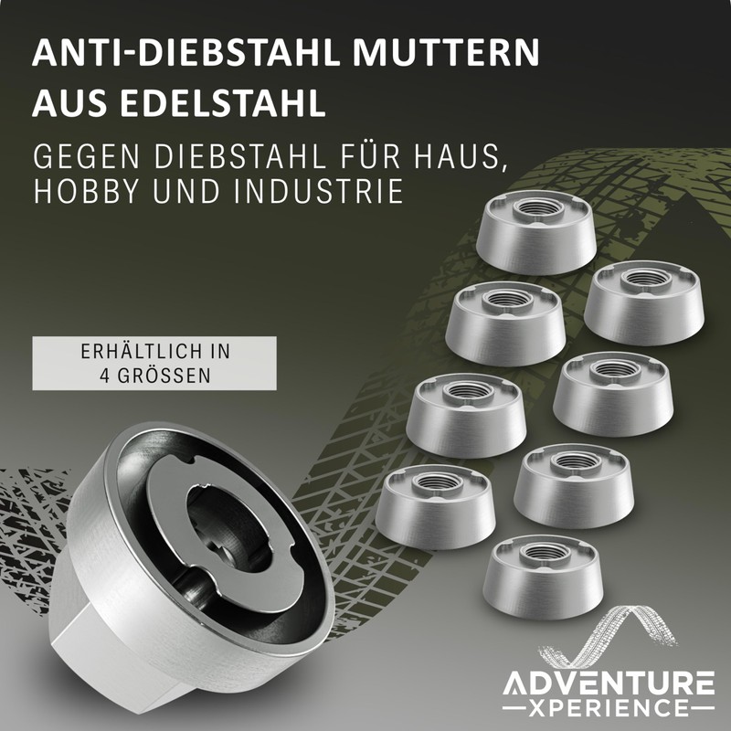 Adventure Xperience 8 + 1 Anti-Theft Nuts - Security Nut