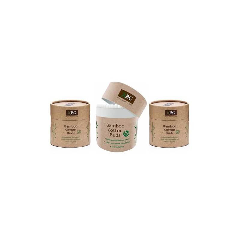 Bamboo Cotton Buds 3 Pack (900 Buds) | Biodegradable Bamboo